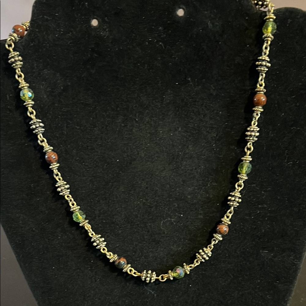 Vintage Beaded Necklace - Multicolor